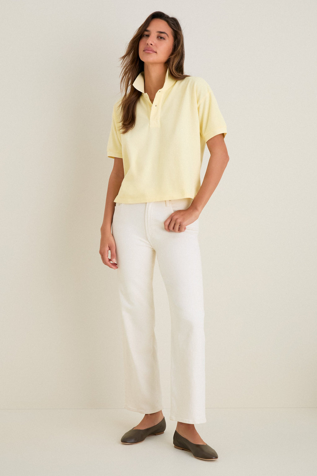 Yellow Pique Holmes Boyfriend Polo