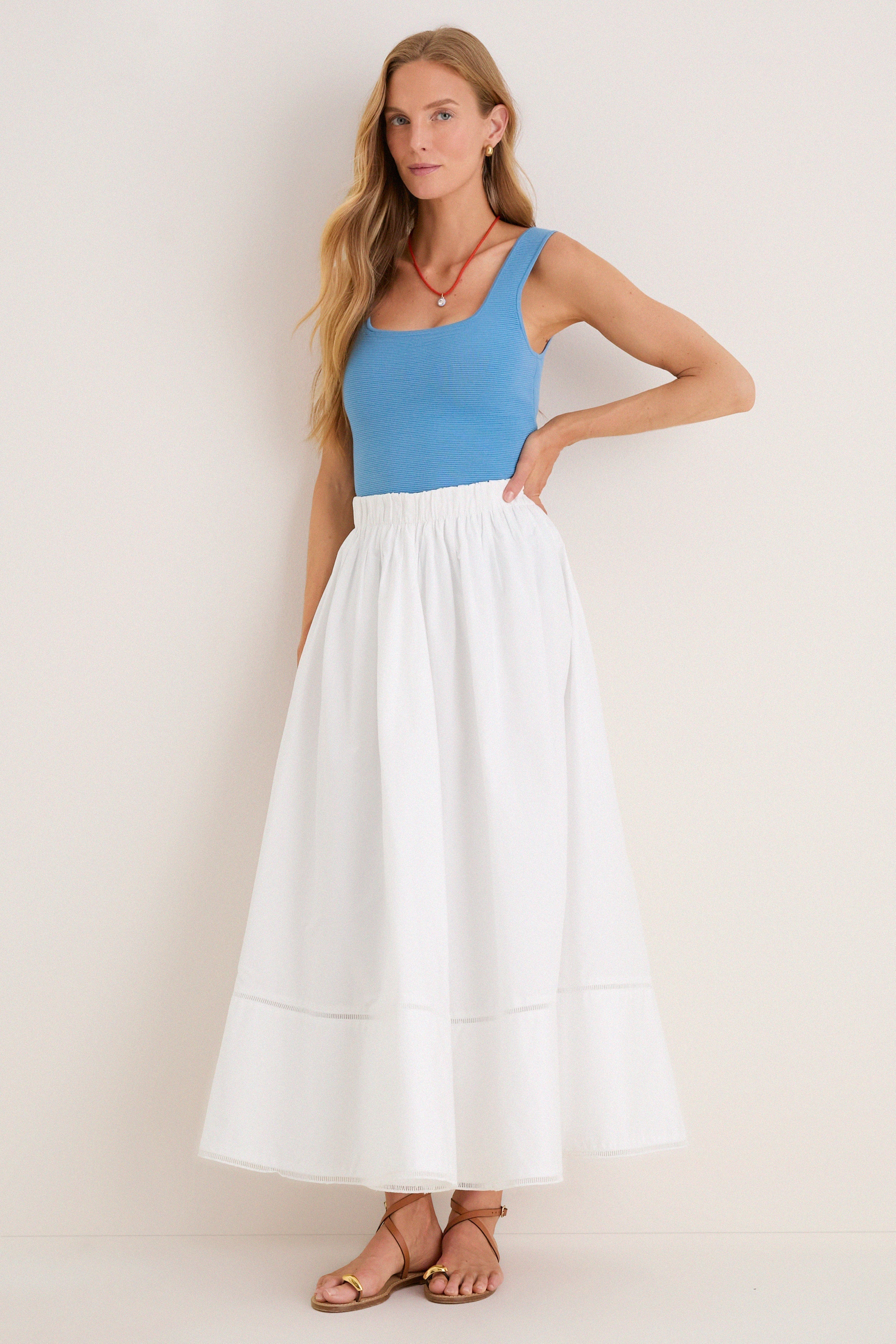 Allure Blue Sara Rib Knit Tank