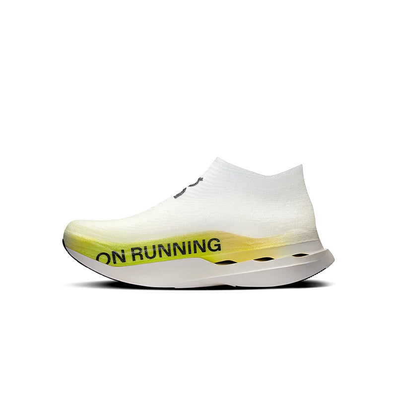 On Cloudboom Strike LS White Lime – Women's Running Shoes