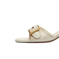 Sandal White Leather