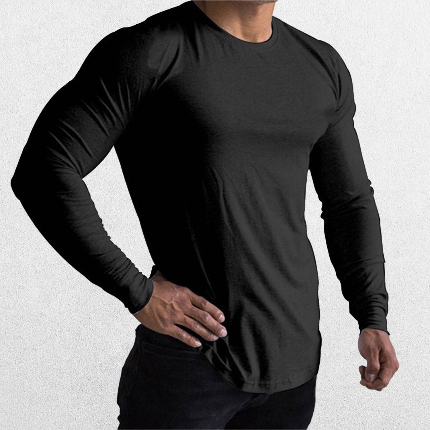 GPW Men's Long Sleeve Cotton Gym Tee