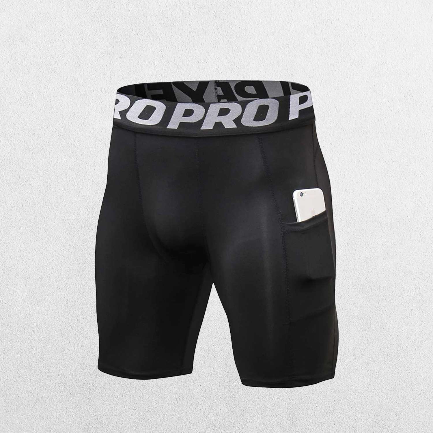 GPW Men's Compression Gym Shorts with Pockets