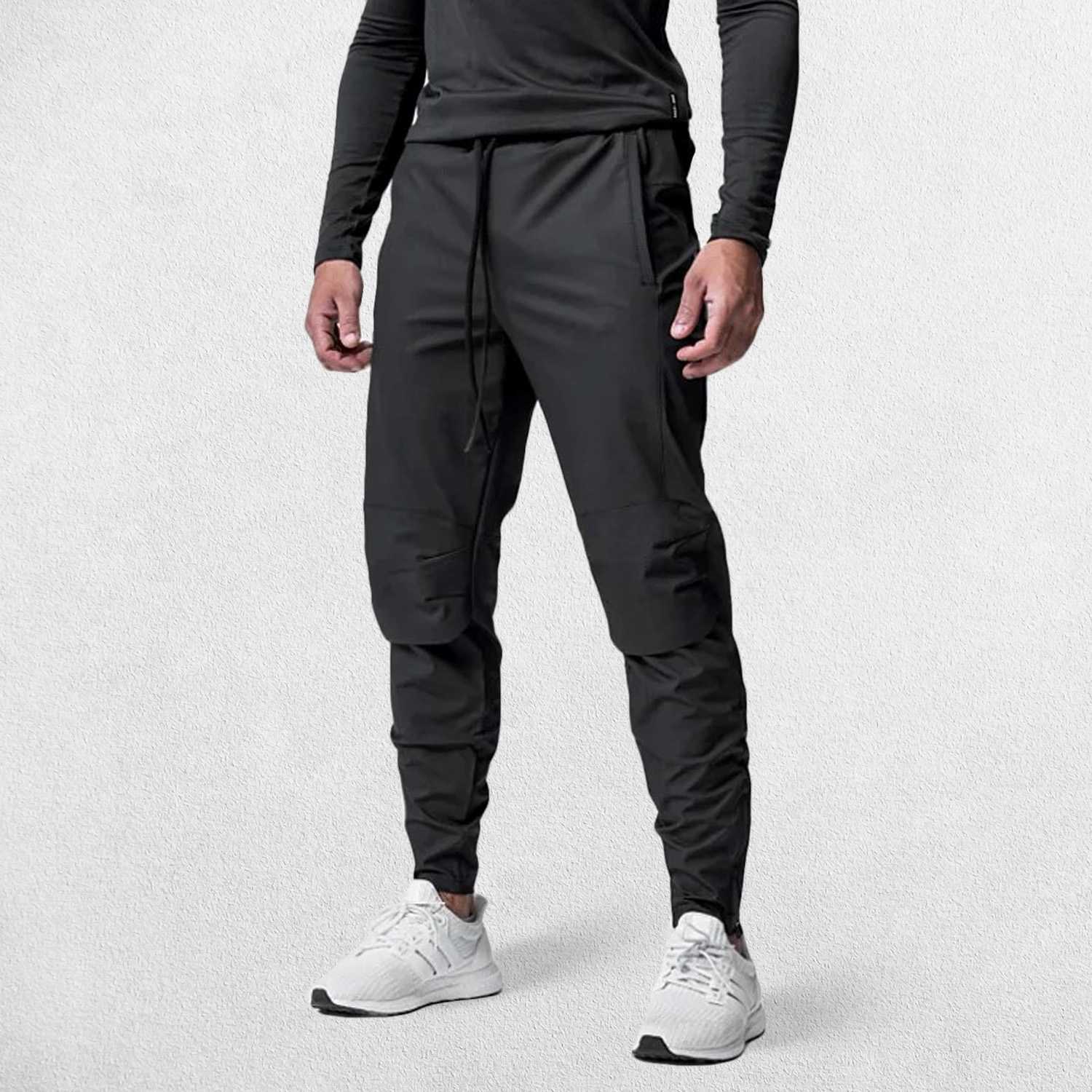 Men's Quick-Dry Track Pants with Elastic Waistband
