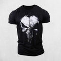 Men's Punisher Skull 3D Print Gym T-Shirt