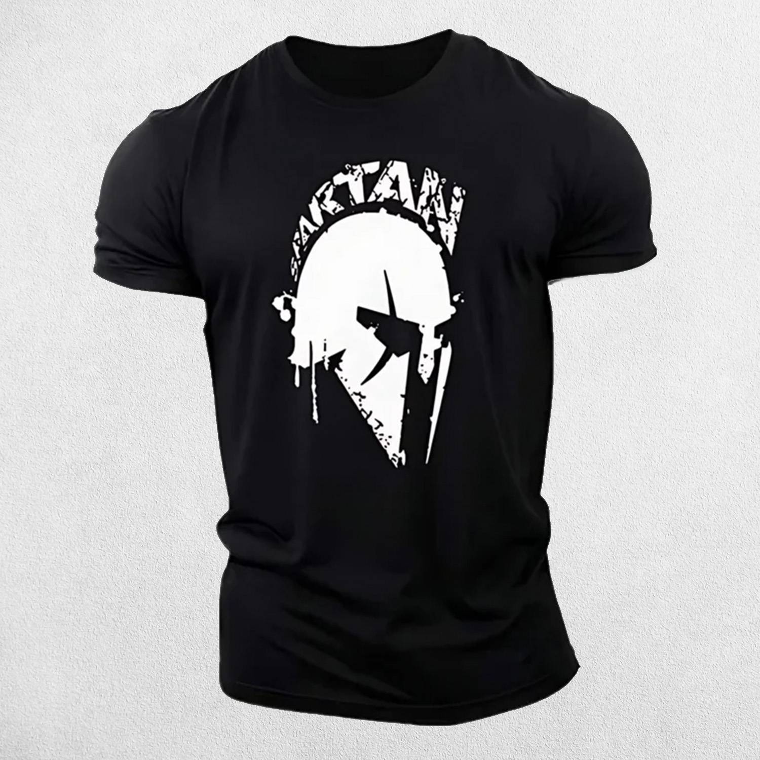 Men's Vintage Spartan Print Fitness Tee
