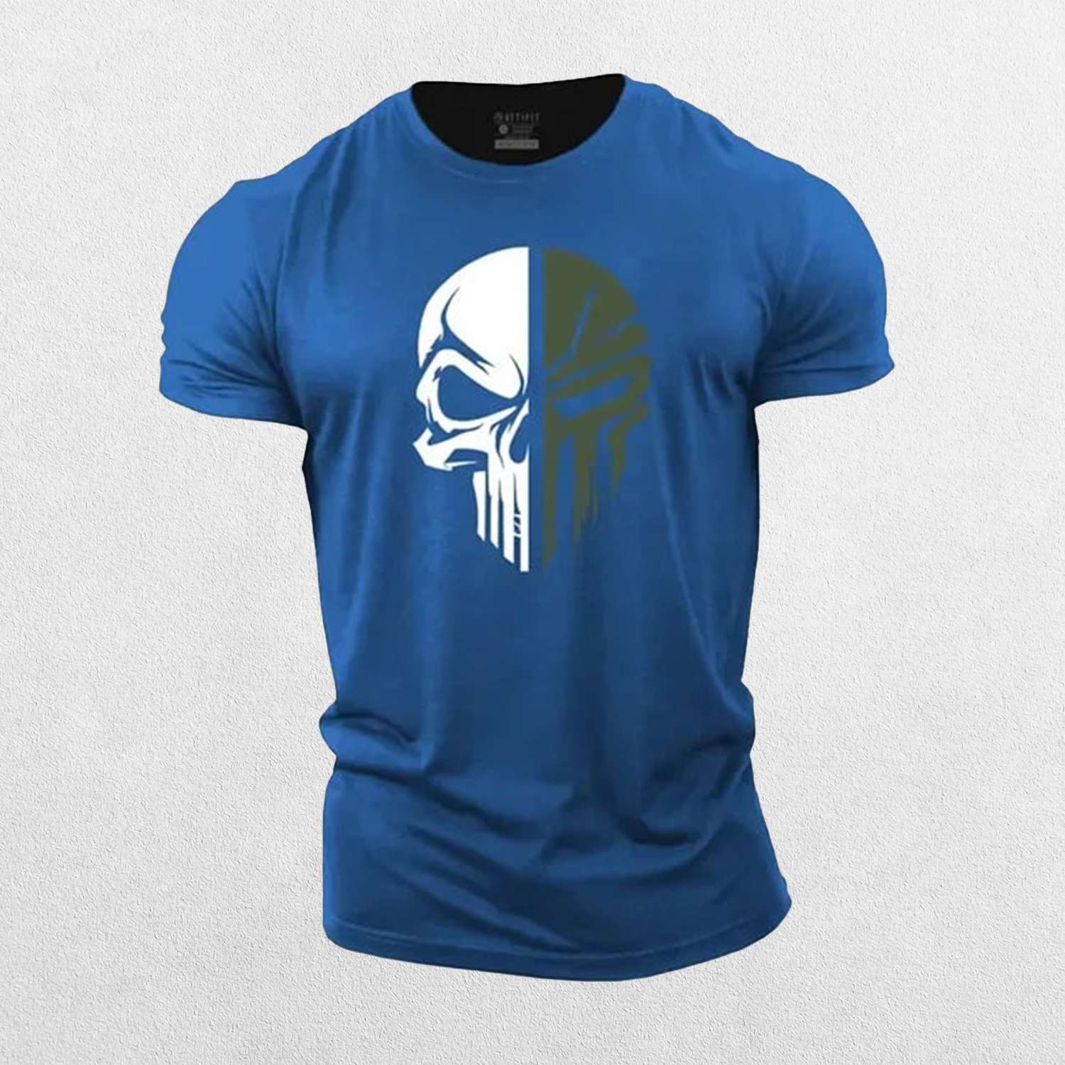 GPW Men's Skull Print Cotton Gym Tee