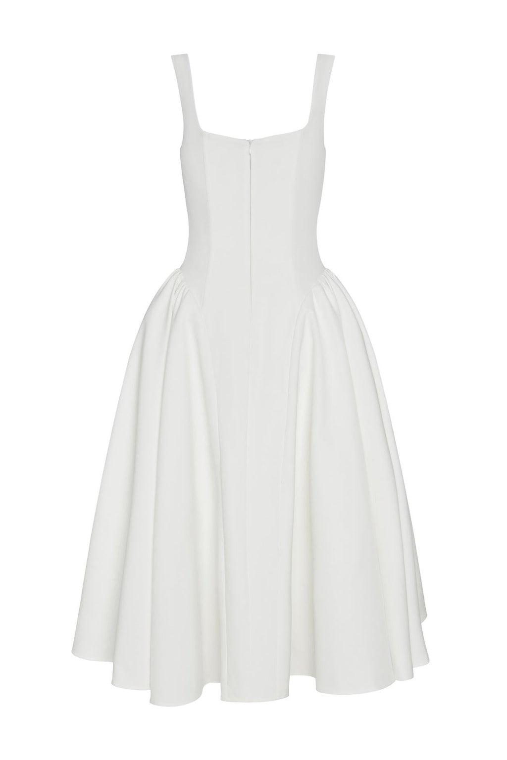 Chloe Corset Midi Dress - White