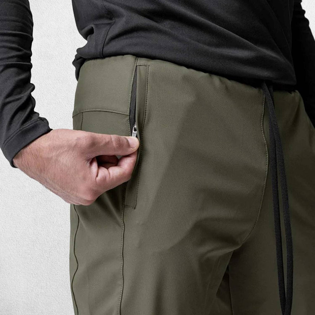 Men's Quick-Dry Track Pants with Elastic Waistband