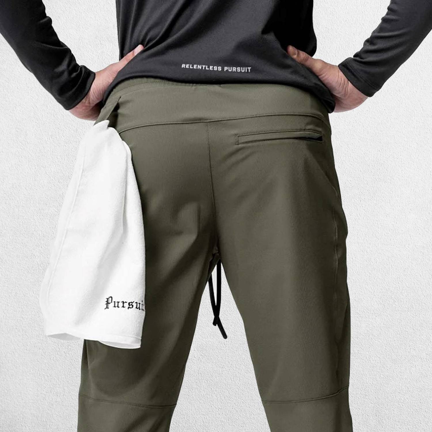 Men's Quick-Dry Track Pants with Elastic Waistband