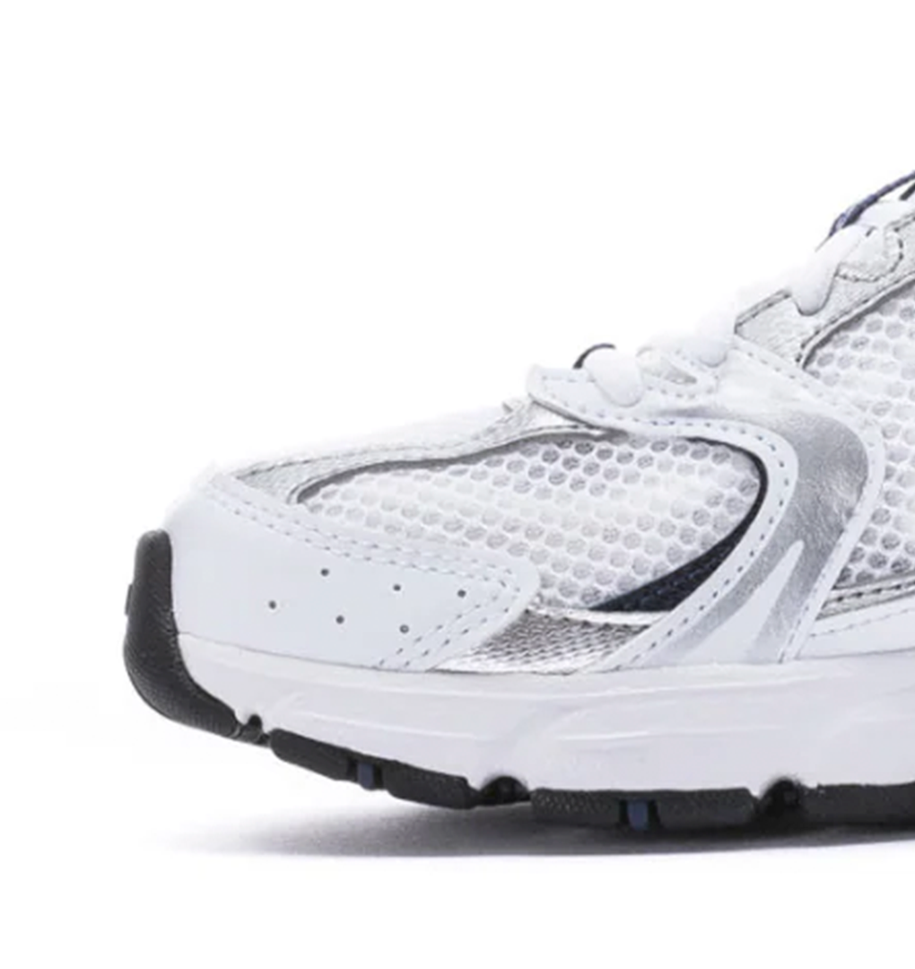 Silver White & Navy