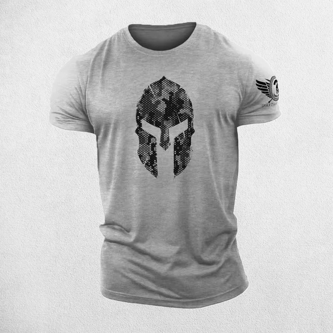 GPW Spartan Helmet 3D Print Camo Gym Tee