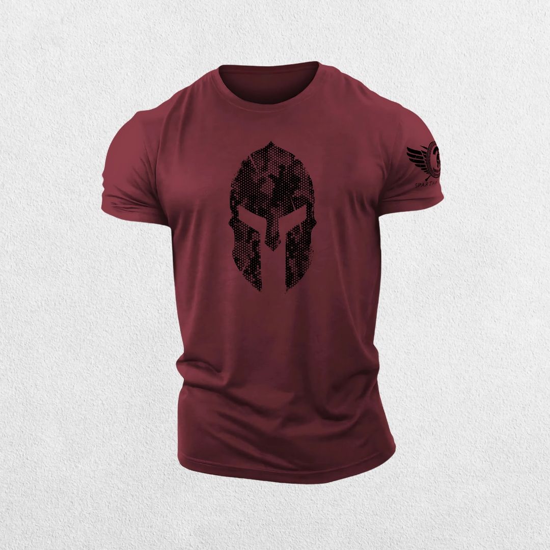 GPW Spartan Helmet 3D Print Camo Gym Tee
