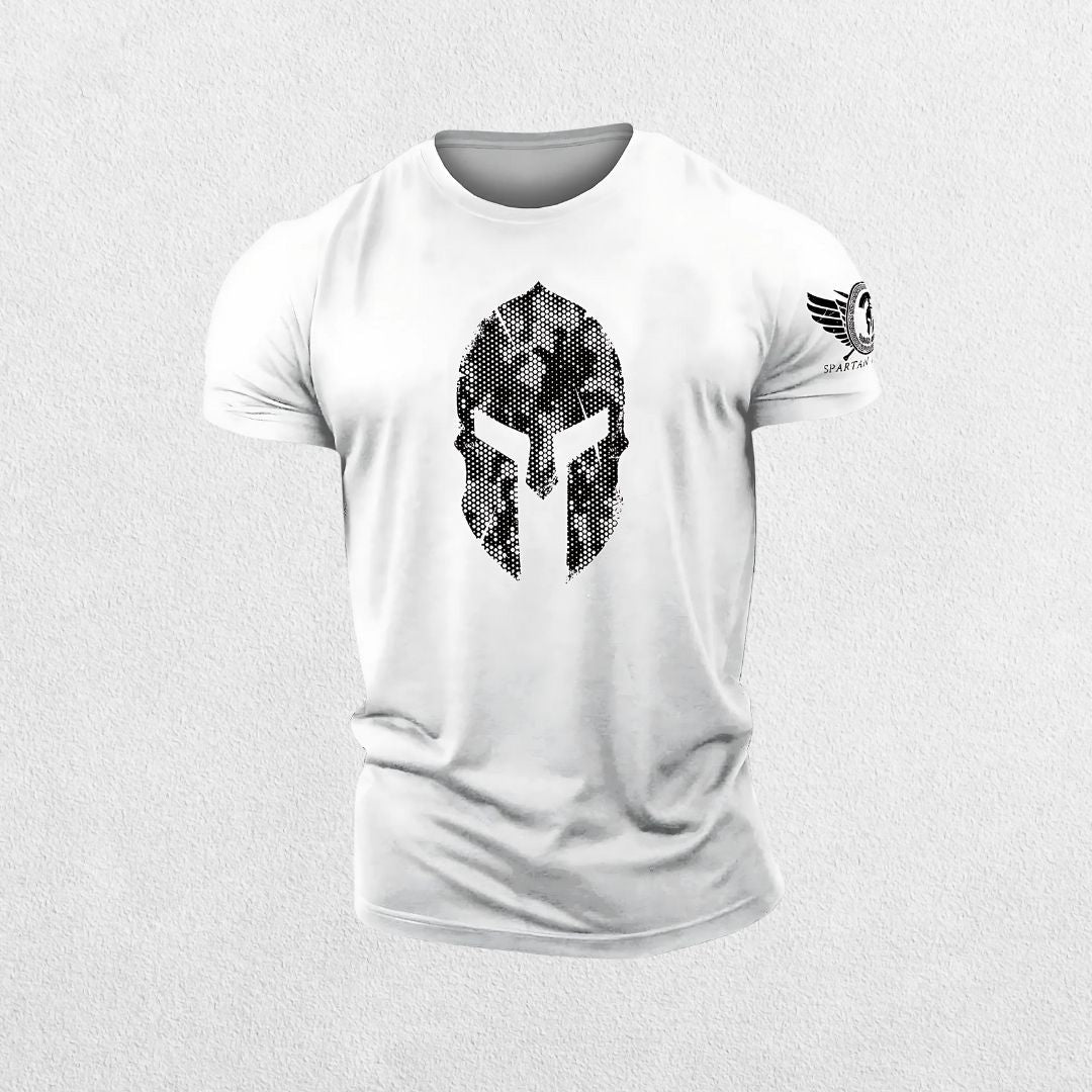 GPW Spartan Helmet 3D Print Camo Gym Tee