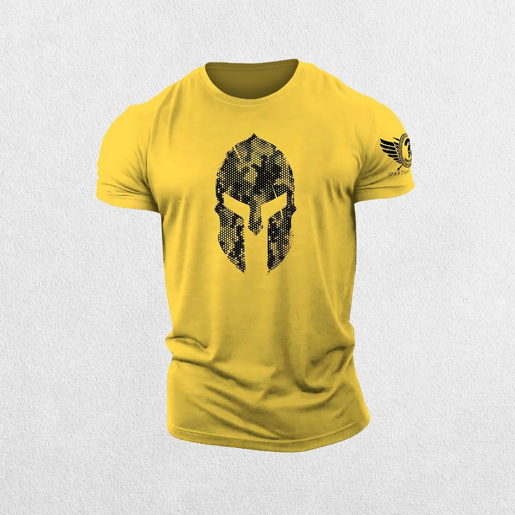 GPW Spartan Helmet 3D Print Camo Gym Tee