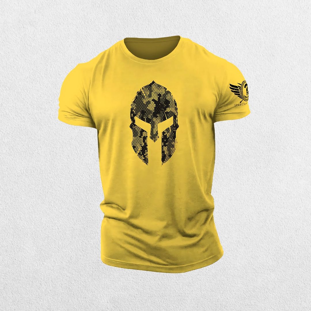 GPW Spartan Helmet 3D Print Camo Gym Tee