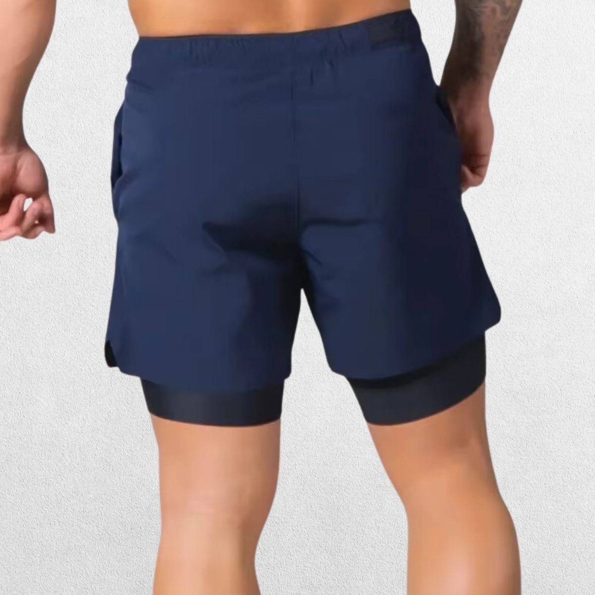 GPW Men's Double-Layered Gym Training Shorts