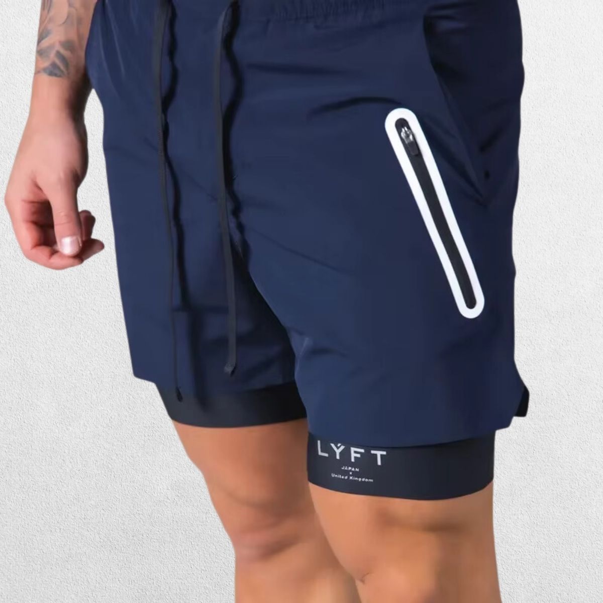 GPW Men's Double-Layered Gym Training Shorts