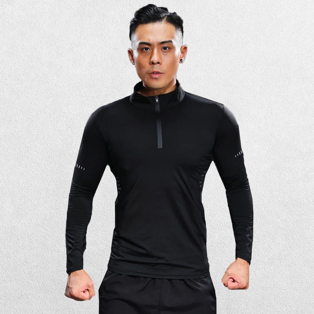 GPW Men's Half-Zip Stand Collar Sports Shirt