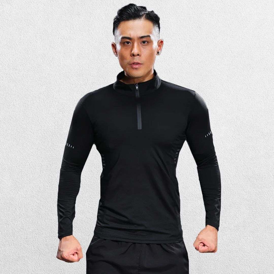 GPW Men's Half-Zip Stand Collar Sports Shirt