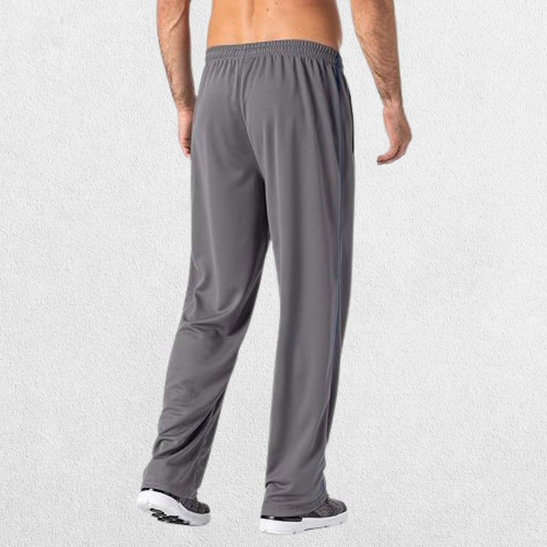 GPW Men's Loose-Fit Mesh Track Pants with Zip Pockets
