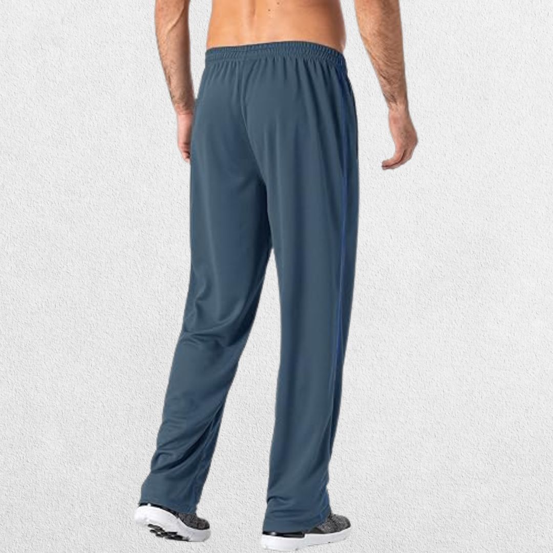 GPW Men's Loose-Fit Mesh Track Pants with Zip Pockets