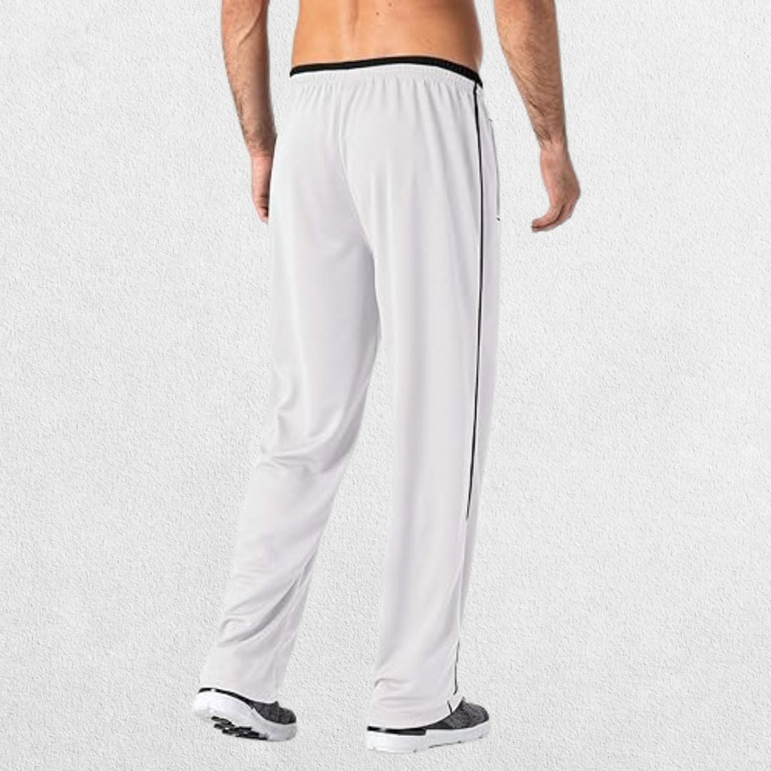 GPW Men's Loose-Fit Mesh Track Pants with Zip Pockets