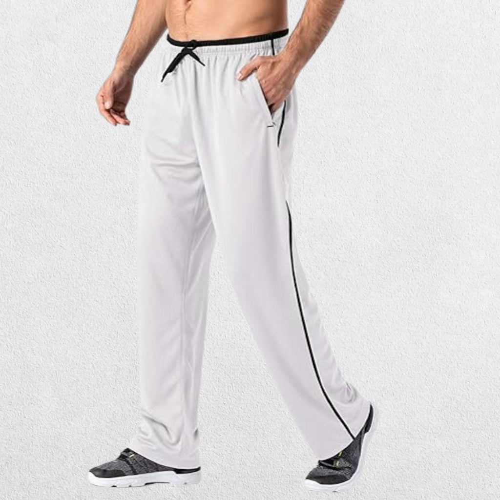 GPW Men's Loose-Fit Mesh Track Pants with Zip Pockets