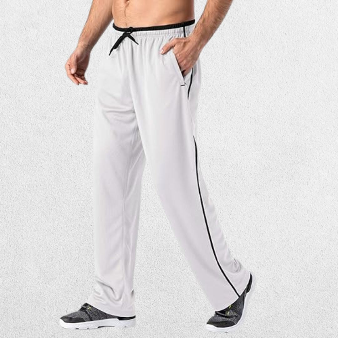 GPW Men's Loose-Fit Mesh Track Pants with Zip Pockets