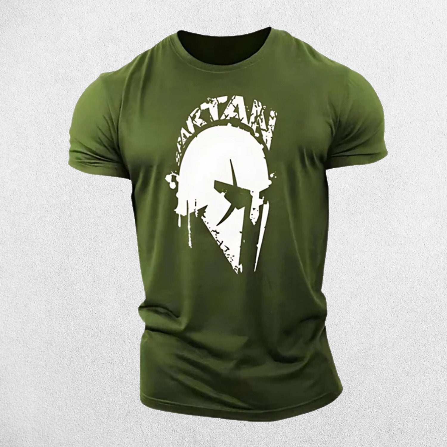 Men's Vintage Spartan Print Fitness Tee
