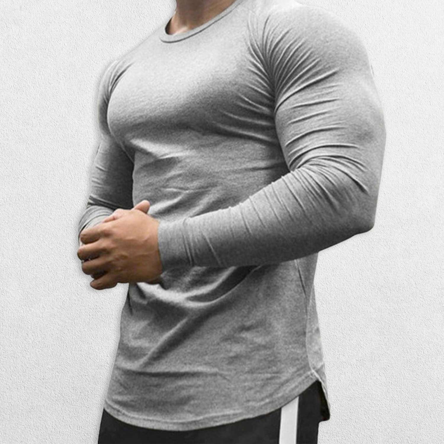 GPW Men's Long Sleeve Cotton Gym Tee
