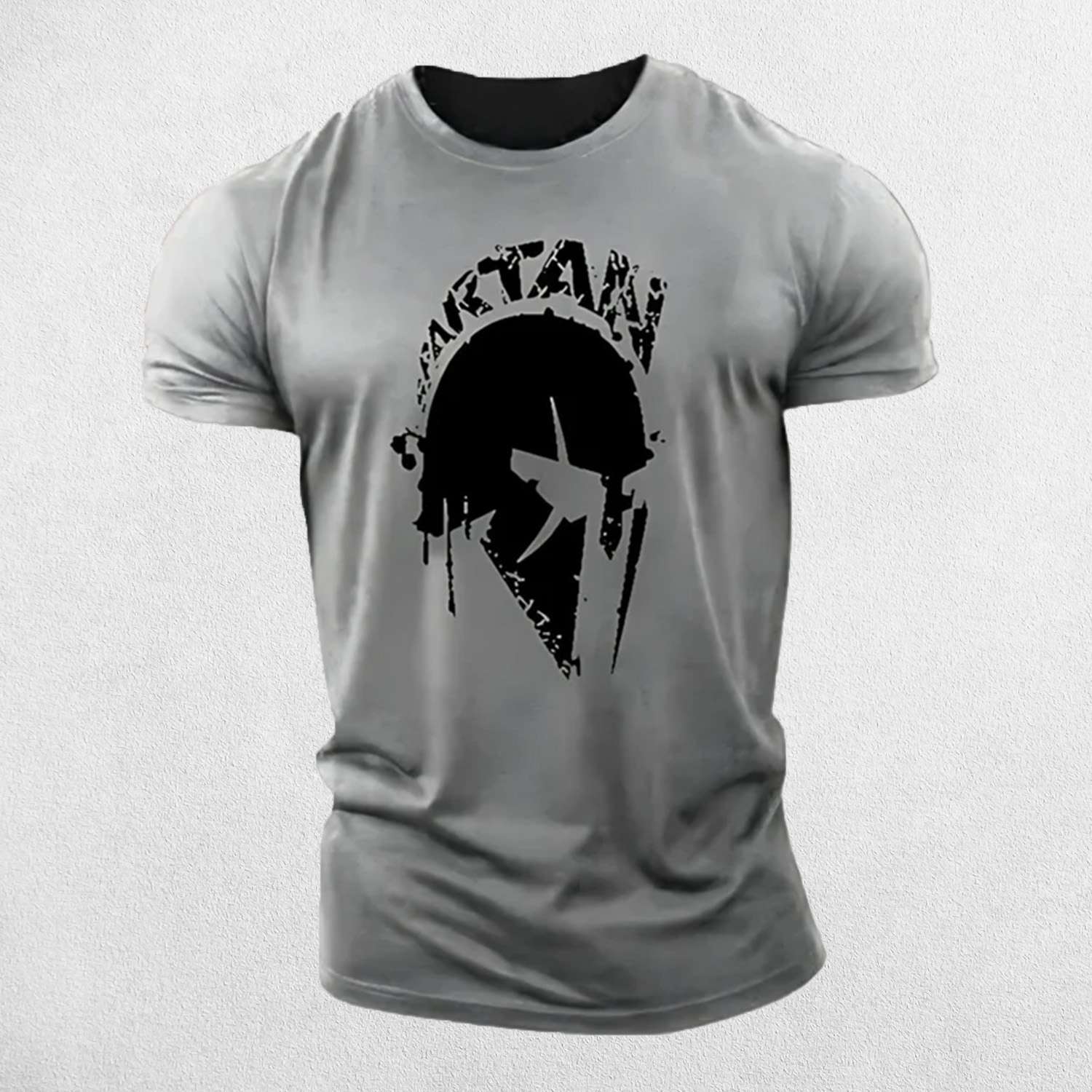 Men's Vintage Spartan Print Fitness Tee