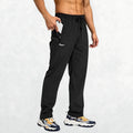 Men's Elastic-Waist Athletic Trousers with Zip Pockets