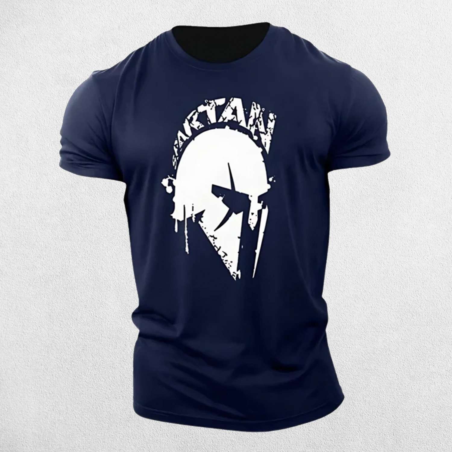 Men's Vintage Spartan Print Fitness Tee
