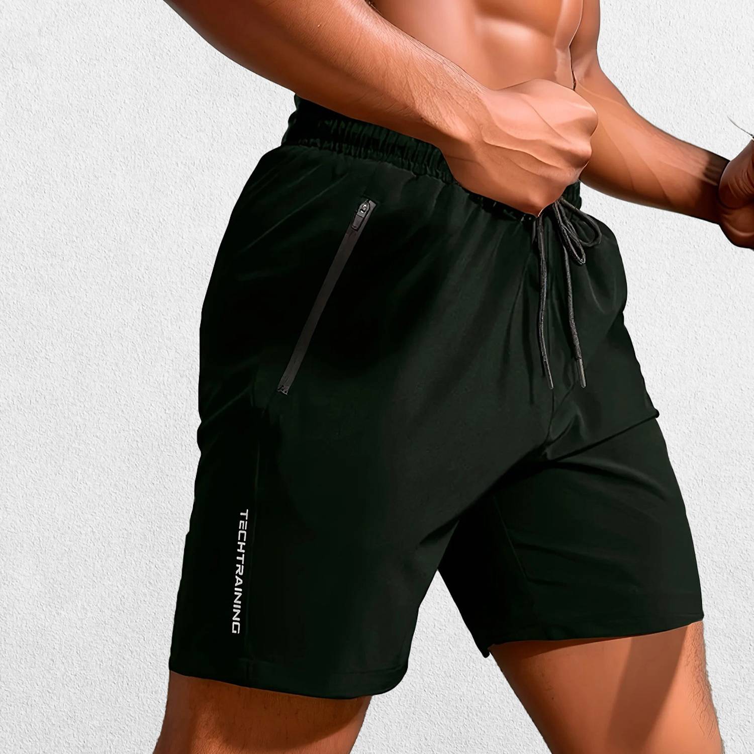 GPW Men's Polyester Athletic Shorts with Elastic Waist