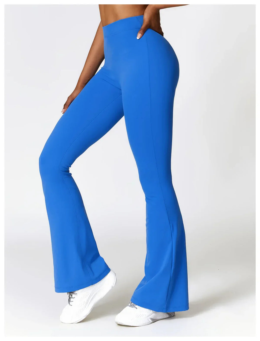 V-Hip Flare Yoga Pants - High-Waist Wide-Leg Leggings