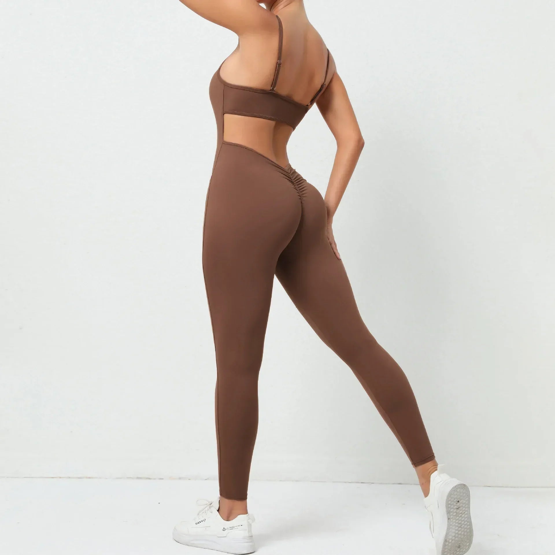 Running Overalls Romper - Women's Gym & Yoga Jumpsuit