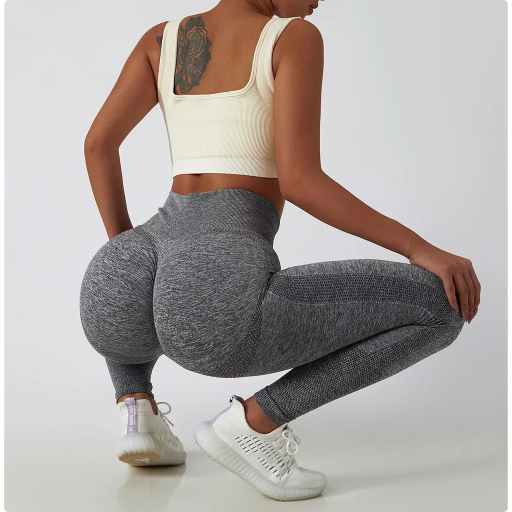 Seamless Scrunch-Butt Leggings - High-Waist Push-Up Yoga Pants
