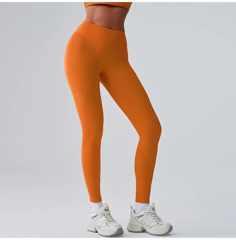 High-Waist Yoga Leggings - Breathable Running & Cycling Tights
