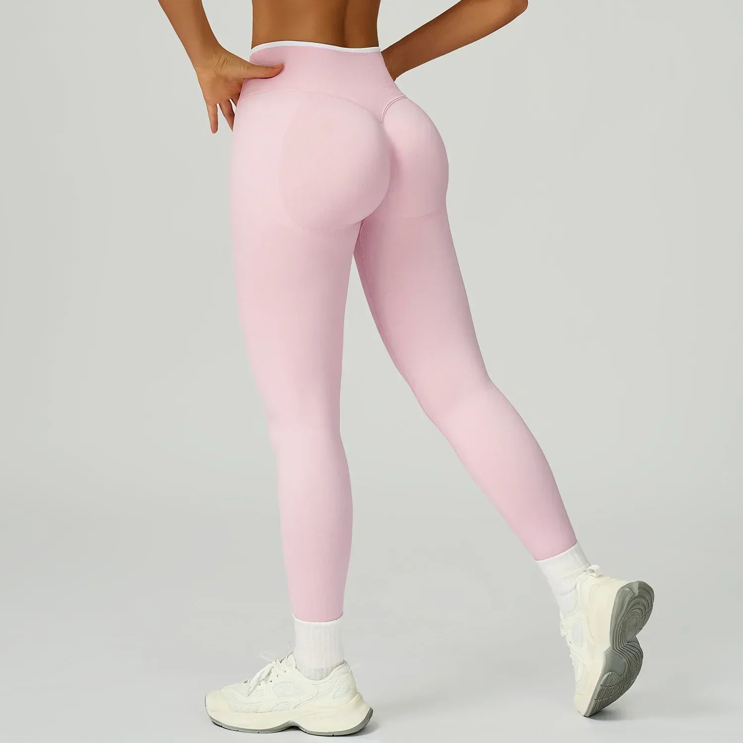 Seamless High-Waist Leggings - Breathable Yoga & Running Tights