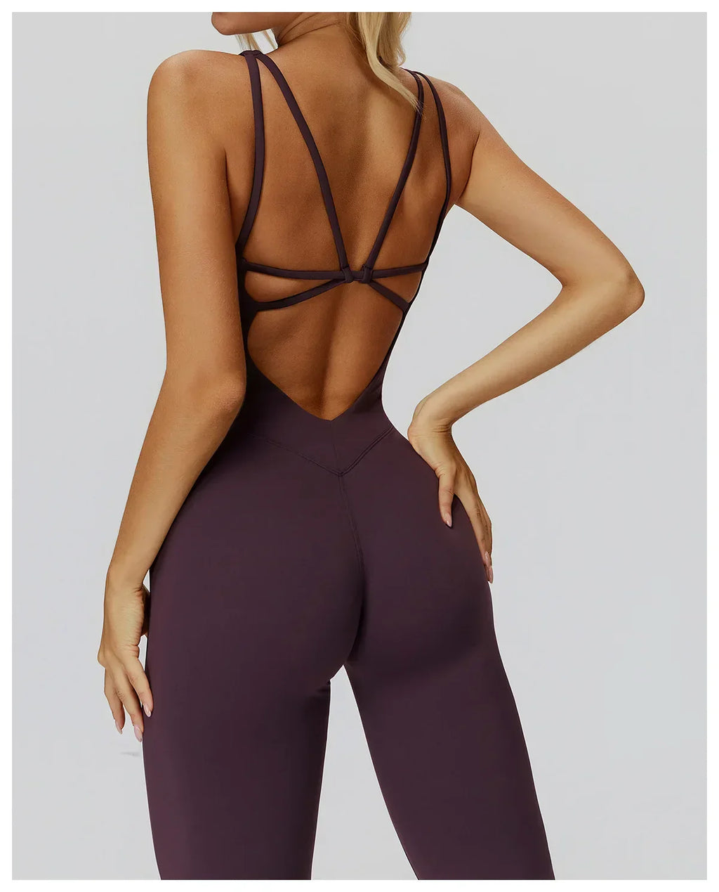 Stretch Push-Up Romper - Women's Yoga & Gym Tracksuit Set