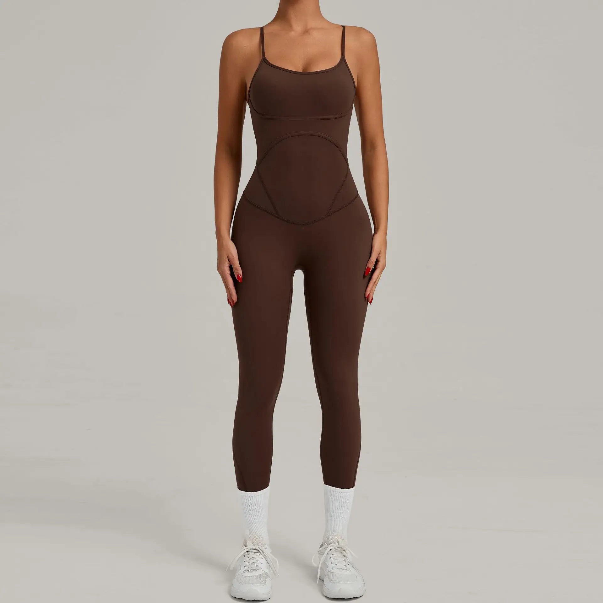 Scrunch Backless Romper - Women's One-Piece Yoga Jumpsuit