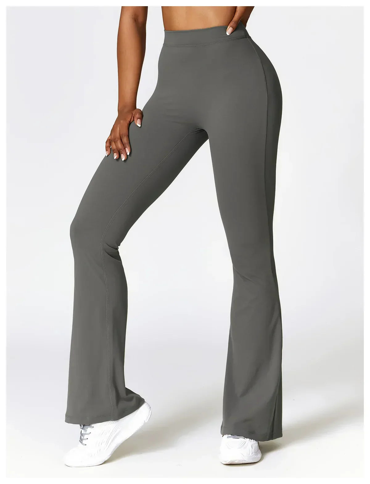 V-Hip Flare Yoga Pants - High-Waist Wide-Leg Leggings