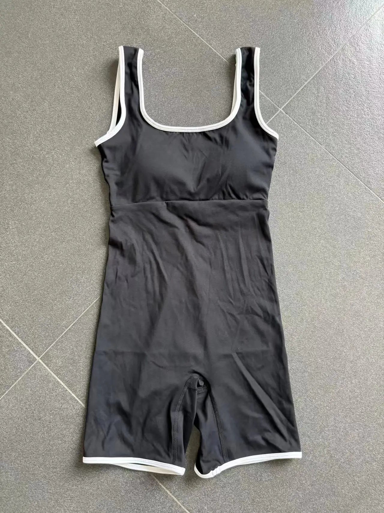 Color-Block Sleeveless Romper - Women's Quick-Dry Yoga Jumpsuit