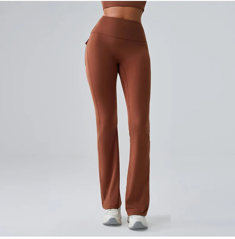 High-Waist Bell-Bottom Yoga Pants - Wide-Leg Flare Leggings