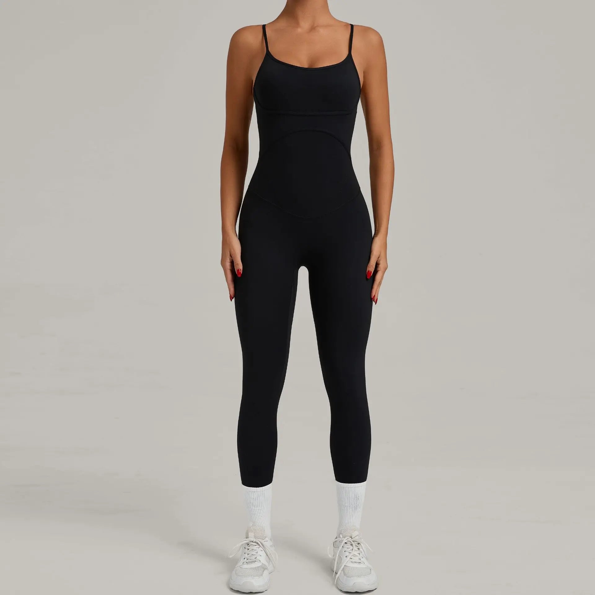 Scrunch Backless Romper - Women's One-Piece Yoga Jumpsuit