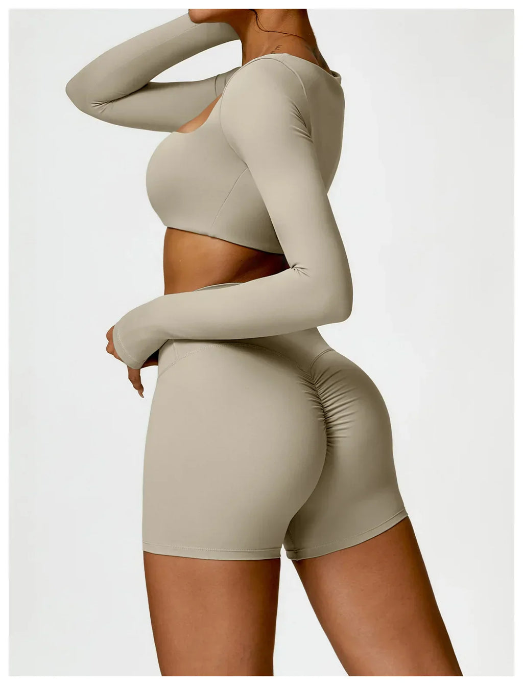 2-Piece Legging & Long Sleeve Set - Women's Yoga Tracksuit