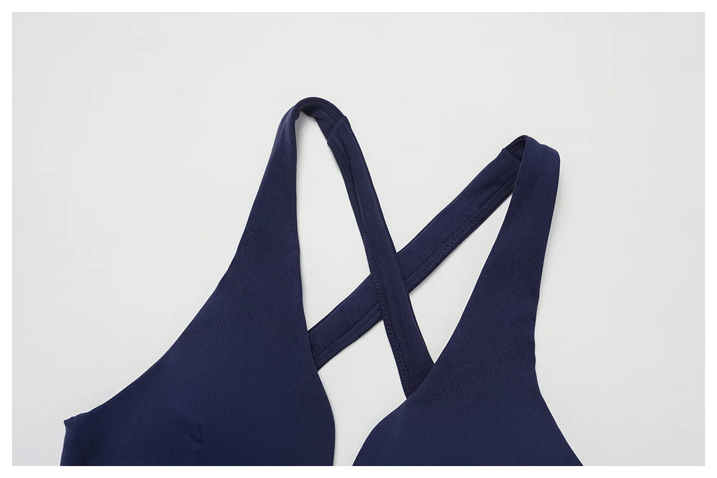 Backless Push-Up Fitness Bra - Athletic Crop Top