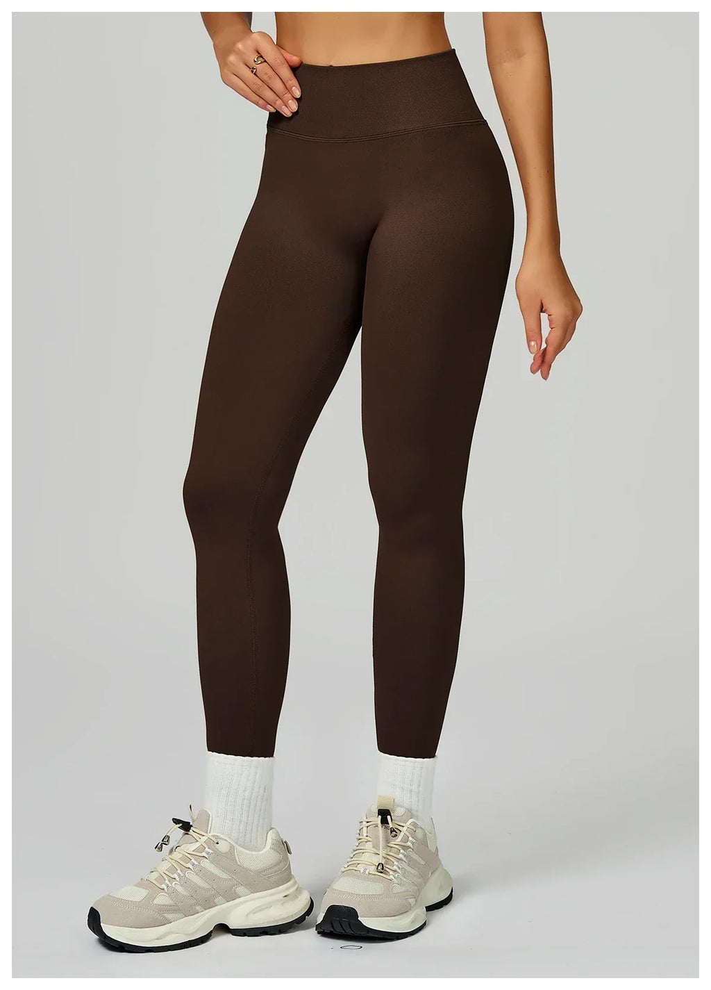 Seamless High-Waist Leggings - Breathable Yoga & Running Tights
