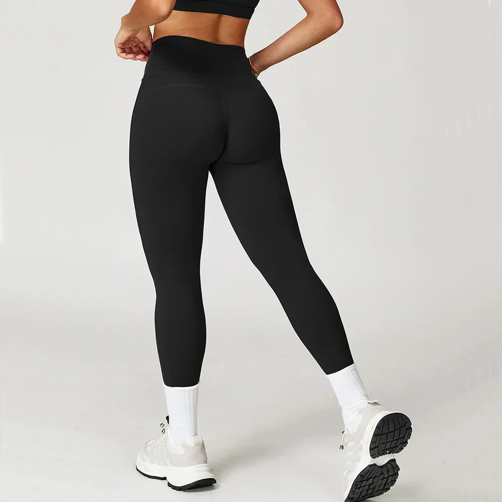 High-Waist Yoga Leggings - Breathable Running Tights