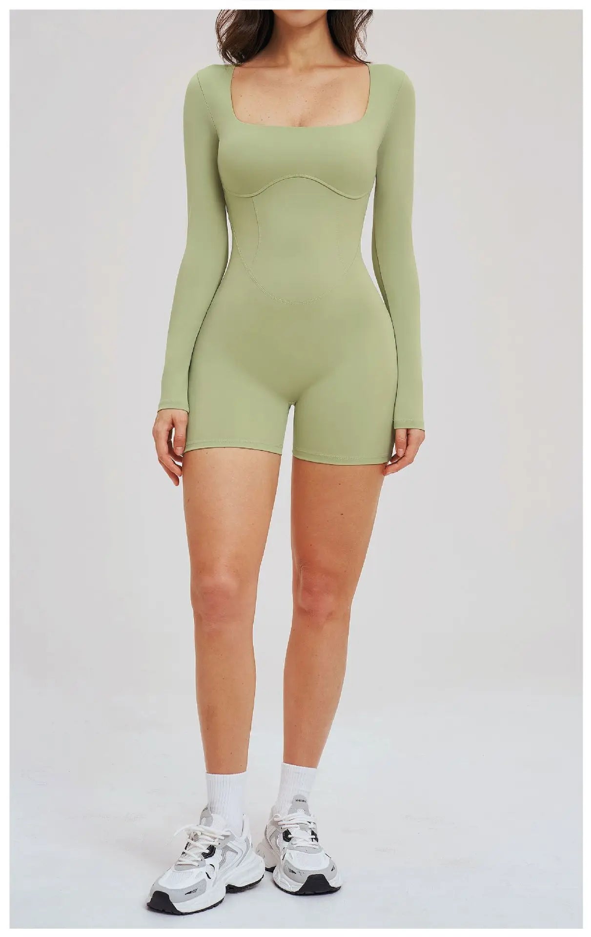 Backless Scrunch Romper - Short-Sleeve Push-Up Bodysuit